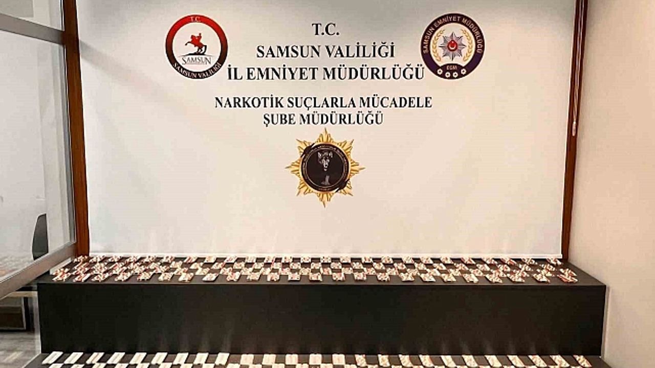 Samsun''da 3 bin 360 adet uyuşturucu hap ele geçirildi