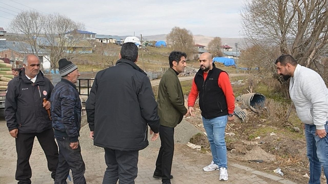 Sarıkamış Kaymakamı Aslantatar, menfez ve su deposu çalışmalarını yerinde gördü