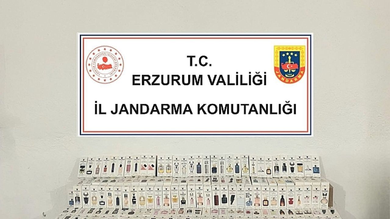 Erzurum''da gümrük kaçağı parfüm ele geçirildi