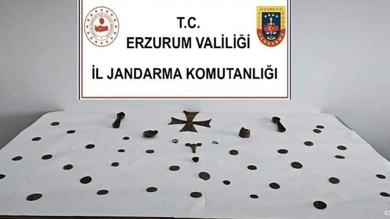 Erzurum''da Roma dönemine ait eserler ele geçirildi