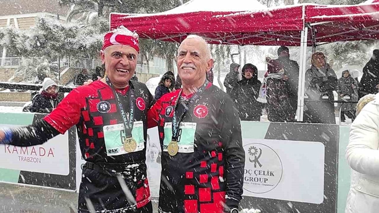 Trabzon yarı maratonunda koştular