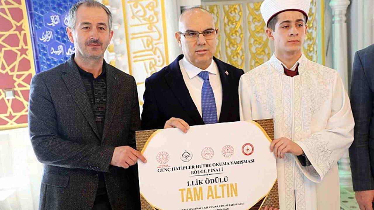 Ağrı''da Hutbe Okuma Yarışması Bölge Finali''nde Erzurum birinciliği kazandı