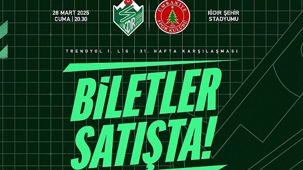 Alagöz Holding Iğdır FK – Ümraniyespor Maçı Biletleri Satışta!