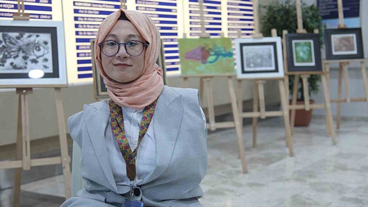 Engelsiz kadın ressama Medicana Konya''dan destek