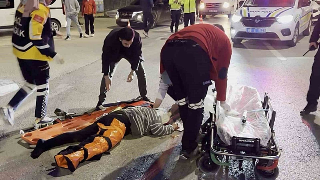 Otomobilin çarptığı kadın ağır yaralandı