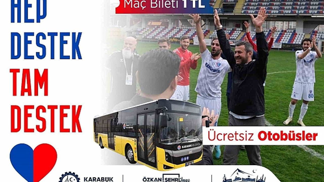 Başkan Çetinkaya''dan Karabük İdmanyur maçına ulaşım desteği