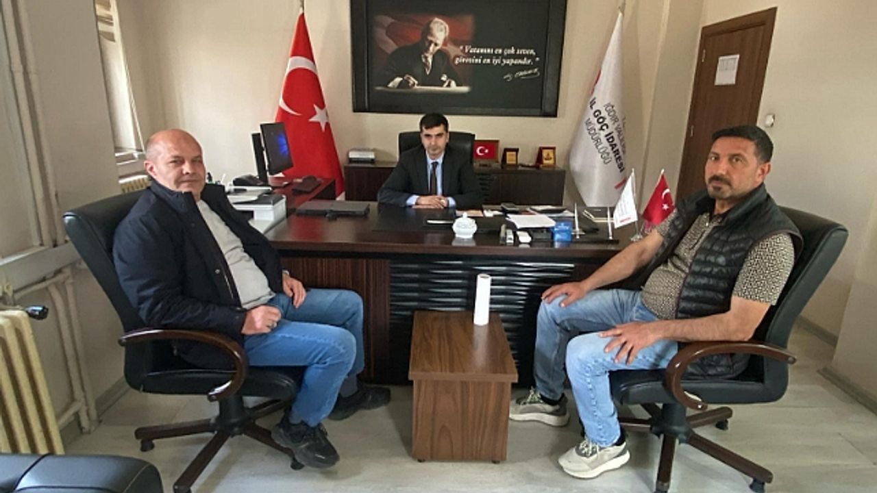 Iğdır"da Göç İdaresi Müdürü Mehmet Oğuztav"a Hoş Geldin Ziyareti