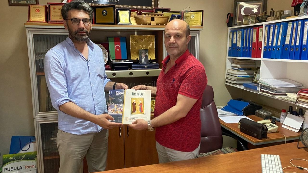 KÖROĞLU DERGİSİNİN SAHİBİ ADEM YEŞİLDEN NEZAKET ZİYARETİ