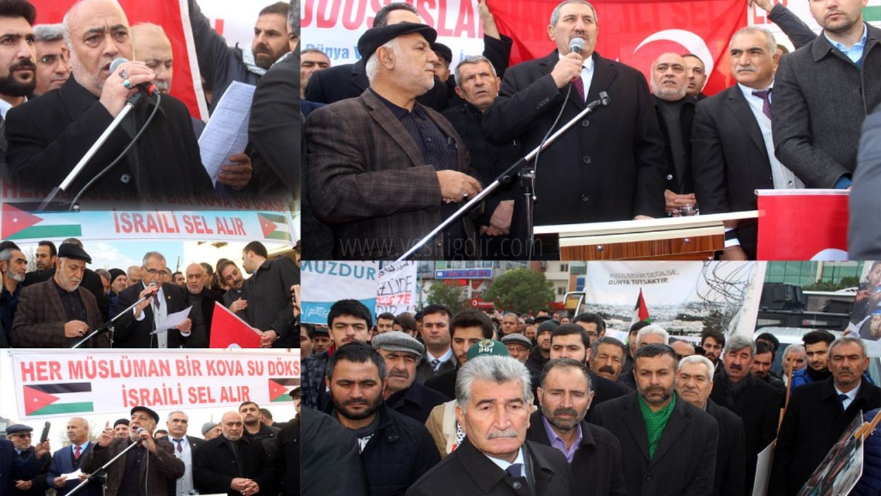 IĞDIRDA İSRAİL VE ABD  PROTESTO EDİLDİ