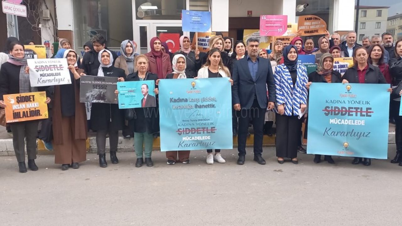 AK Partiden kadına yönelik şiddete karşı 81 ilde eş zamanlı basın açıklaması yapıldı
