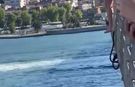 Köprü'den gençlerin tehlikeli atlayışı kamerada
