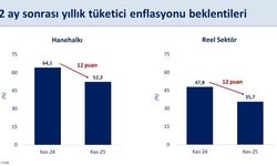 Bakan Şimşek: "Hanehalkı ve reel sektörün 12 ay sonrası enflasyon beklentileri kasımda geriledi"