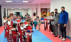 Erzurum GSİM spor salonlarında tatlı antrenman