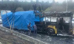 İETT otobüsü alev topuna döndü