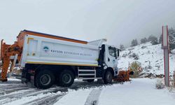 Kar yağdı, ekipler sahaya indi