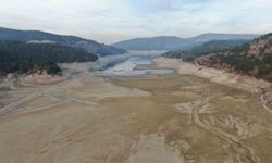 Kastamonu’nun su ihtiyacını karşılayan baraj gölünün büyük kısmı kurudu