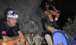 Ormalık alanda mahsur kalan vatandaş 4 saatlik çalışma sonunda kurtarıldı