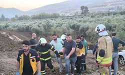 Otomobil zeytin bahçesine uçtu: 1 yaralı