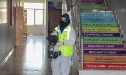 Talas’taki okullarda ara tatil temizliği