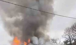 2 Katlı ev alev alev yandı