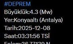 4.3 büyüklüğünde deprem