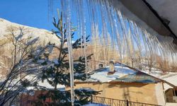 Başkale’de soğuk hava çatıları dondurdu