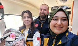 Bozdoğanlı ailenin bebeği ambulansta dünyaya geldi