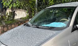 Ceviz büyüklüğünde dolu yağdı