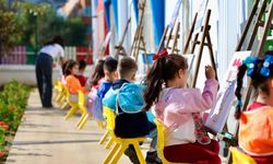 Didim’de kreş öğrencilerinden resim etkinliği