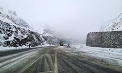Kar yağışı etkili oldu, bazı araçlar yolda kaldı