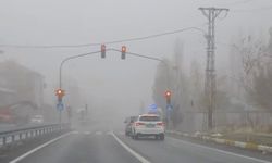 Patnos'ta etkili olan yoğun sis günlük hayatı olumsuz etkiledi