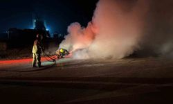 Susurluk karayolunda araç yangını