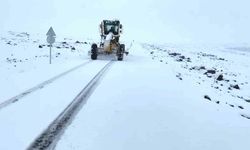 Yoğun kar yağışı nedeniyle bazı yollar trafiğe kapatıldı