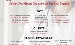 Dr. Nevruz Erez Devlet Hastanesi Aralık Ayı Mesai Dışı Poliklinik Listesi Açıklandı