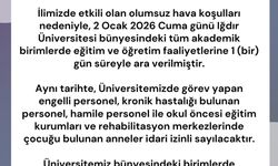 Iğdır Üniversitesi'nde eğitime 1 gün ara verildi
