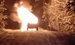 Alev alev yanan cip hurdaya döndü