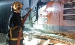 İş makinesi yandı