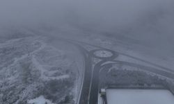 Karla kaplanan Başakşehir havadan görüntülendi