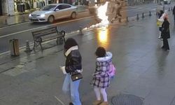 Motosiklet bir anda alev topuna döndü: Üzerinden atlayarak yanmaktan son anda kurtuldu