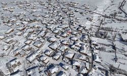 Uşak'ta kartpostallık kar manzaraları