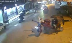 2 motosiklet çarpıştı... Kaza anı kamerada