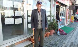 97 yaşındaki Hasan dede ilçenin ayaklı tarihi oldu