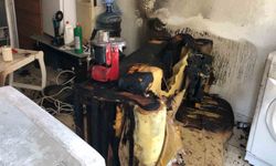 Depo yangını ekiplerce söndürüldü