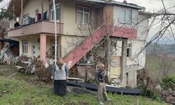 Heyelan nedeniyle bir ev çökme riski oluştu