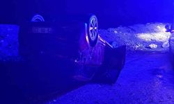 Kurtalan'da otomobil devrildi, sürücü yaralandı