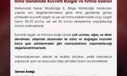 Niğde Valiliği'nden kuvvetli rüzgar uyarısı