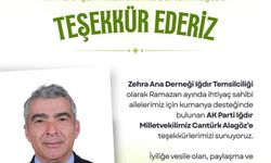 Zehra Ana Derneği’nden Milletvekili Cantürk Alagöz’e Ramazan Teşekkürü