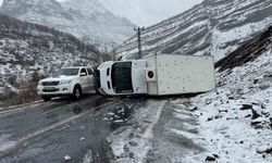 Kamyonet devrildi: 1 kişi yaralandı