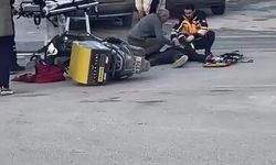 Motosiklet ile otomobil çarpıştı: 1 yaralı
