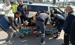 Otomobil yan yattı: 1 yaralı